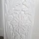 Umbrella door door ceramic canes enamelled white vintage floral motifs