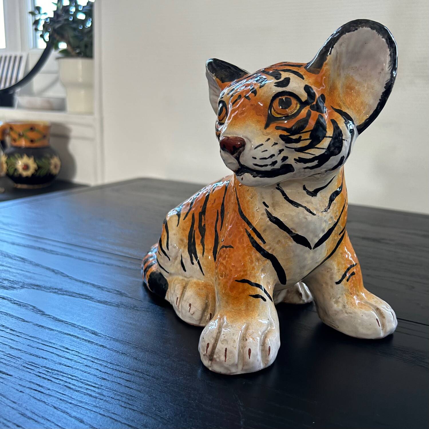 Young tiger hand-painted