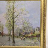 E. Febvre - Oil On Panel “Street Scene”