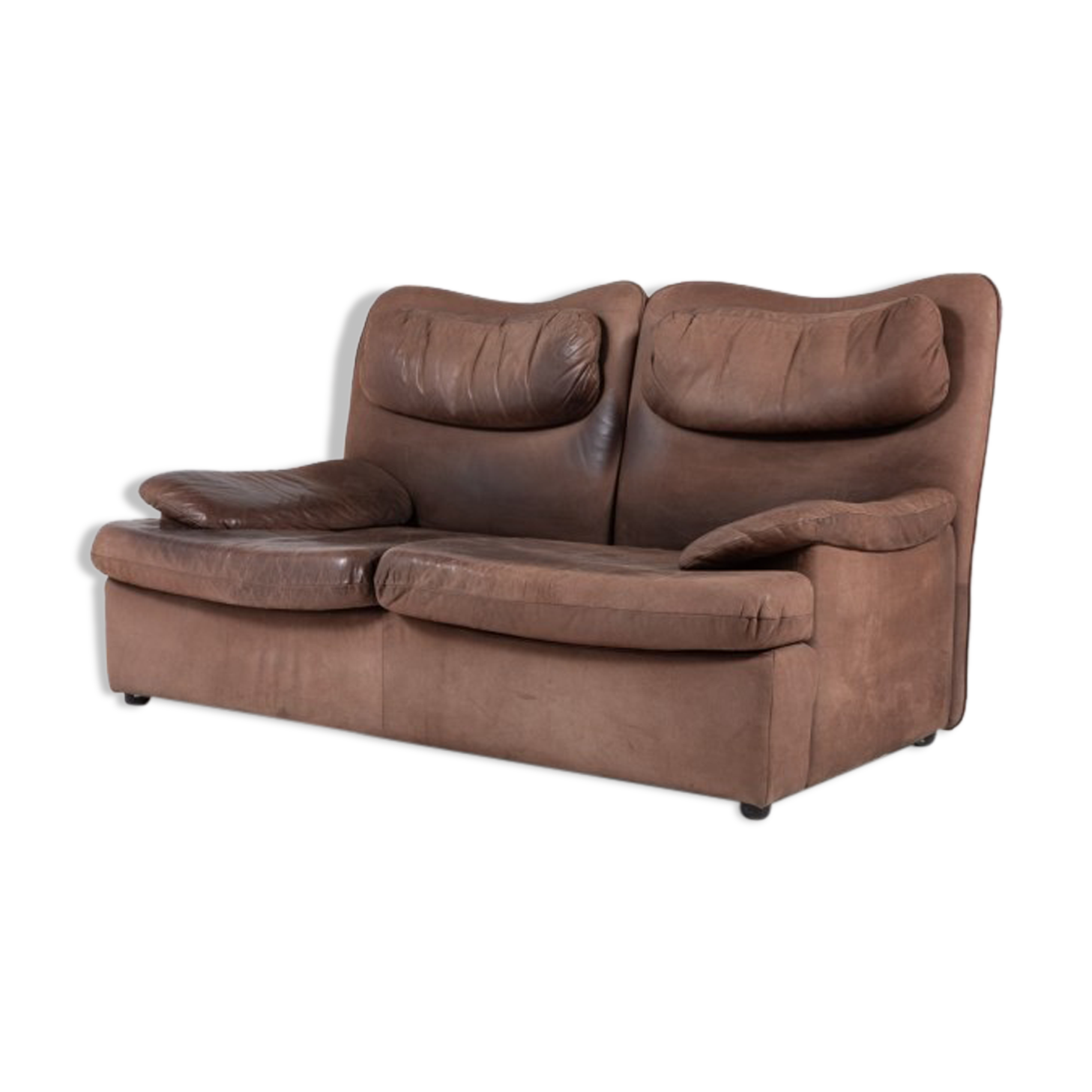 Vintage 2-seater sofa in aniline leather from the 1970s