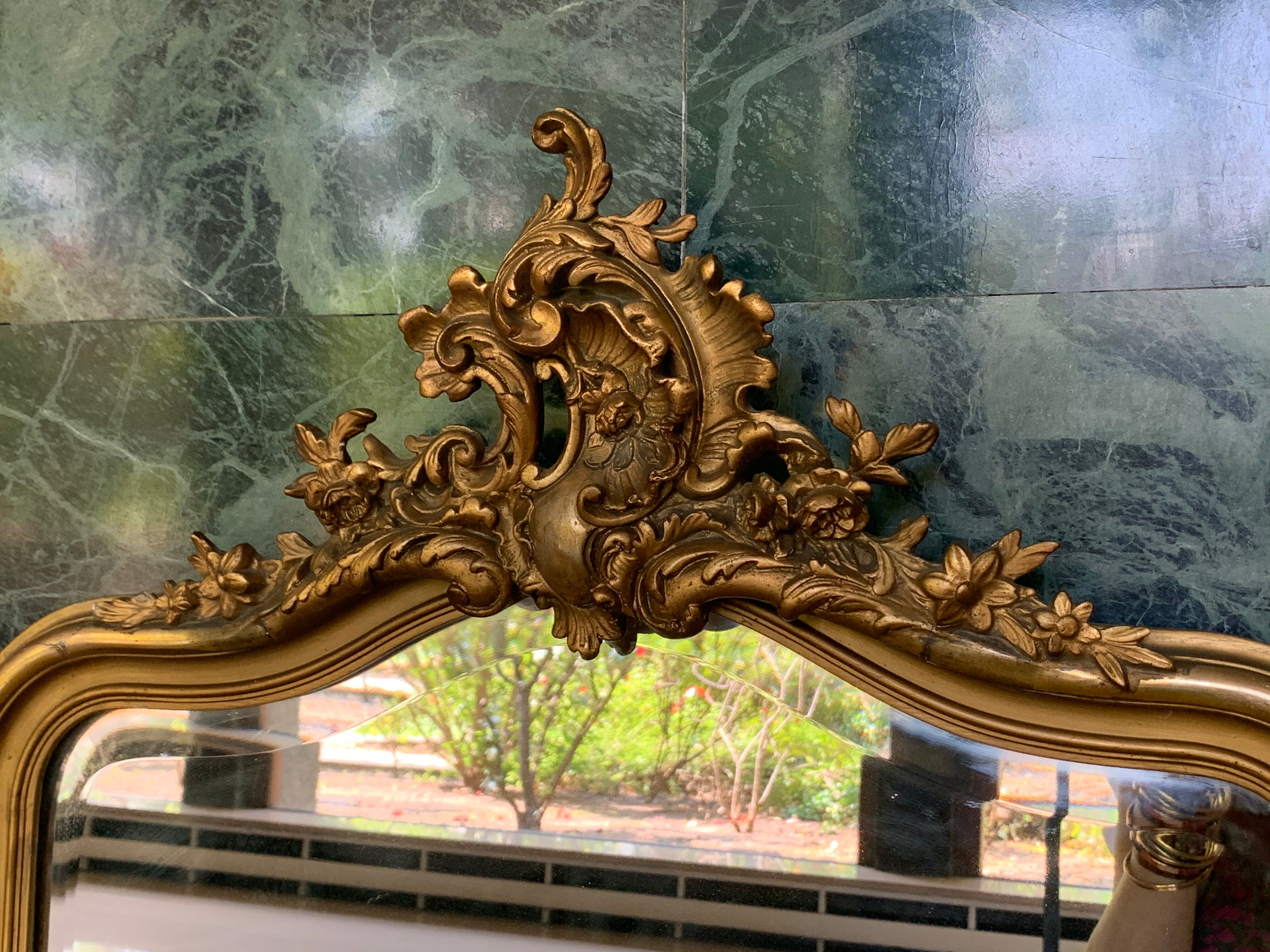 0ld mirror louis philippe gilded nineteenth century - 114x67cm