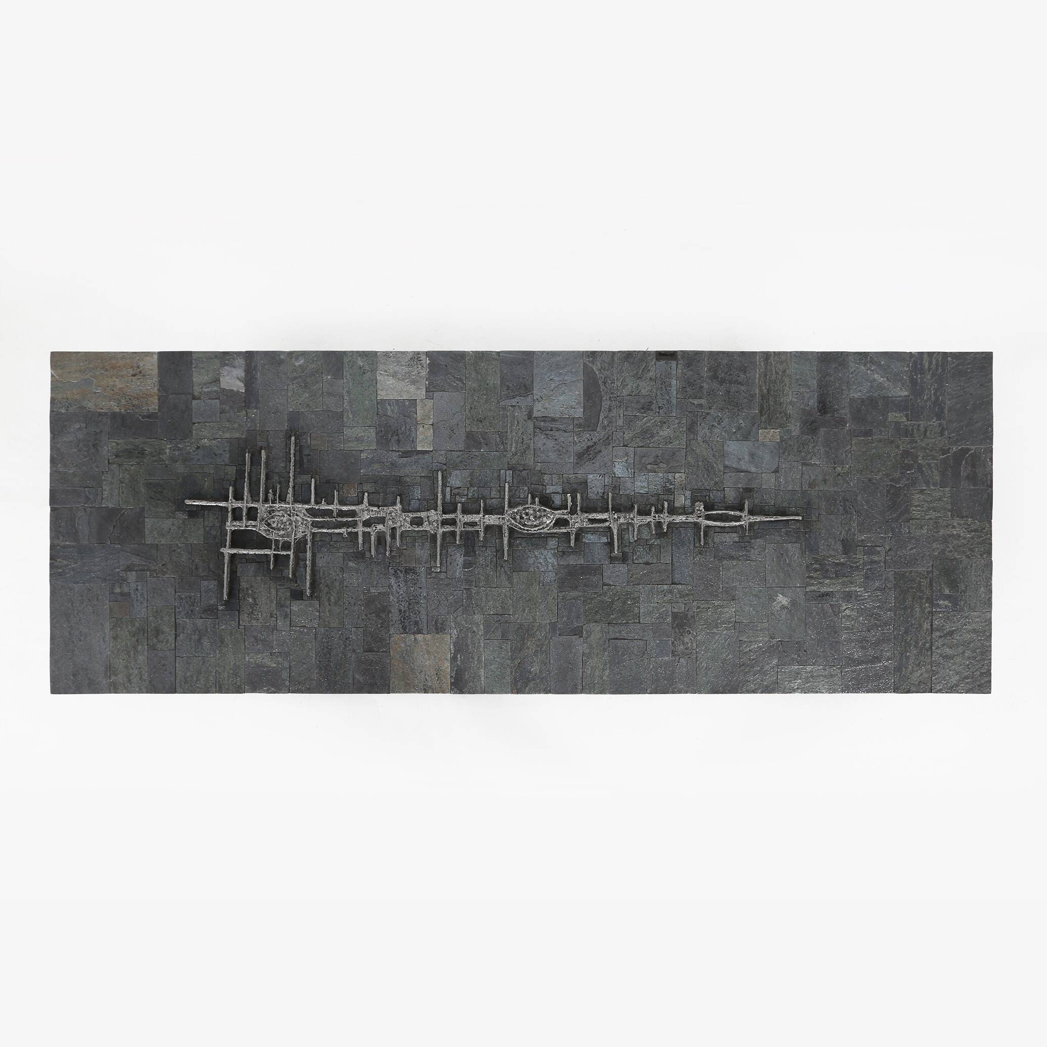 Rare brutalist Brazilian stone coffee table by Pia Manu, ca. 1960