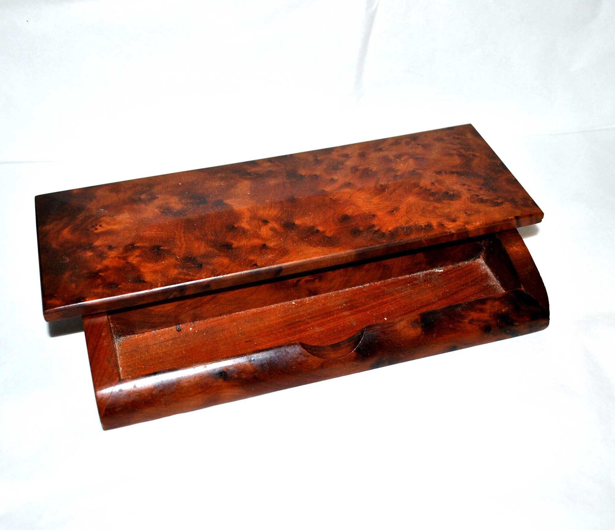 Wooden magnifying glass pen tray - Fountain pen pens in tuya