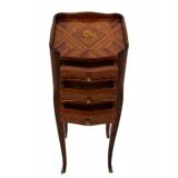 Inlaid bedside tables, Louis XV style, France.