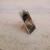 Vintage silver barber's mirror 20cm x 13cm