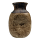 Small brutalist stoneware vase with a ribbed neck, France, circa 1960.