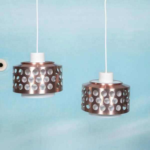 Suspension d'époque spatiale années 60/70, suspension lumineuse suédoise