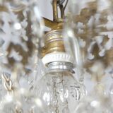 Lámpara de techo de cristales. España, 1950s.