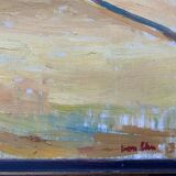 Vintage Modernist Oil on canvas landscape by Richad von Ahn