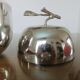 Silver metal "apple" ice bucket 60s