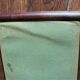 Rectangular mirror tray with wooden handles and gilding.