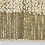 4x7 Army Green & Beige Modern Kilim Rug, 130x215Cm