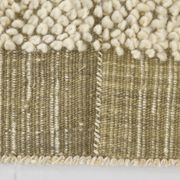 4x7 Army Green & Beige Modern Kilim Rug, 130x215Cm