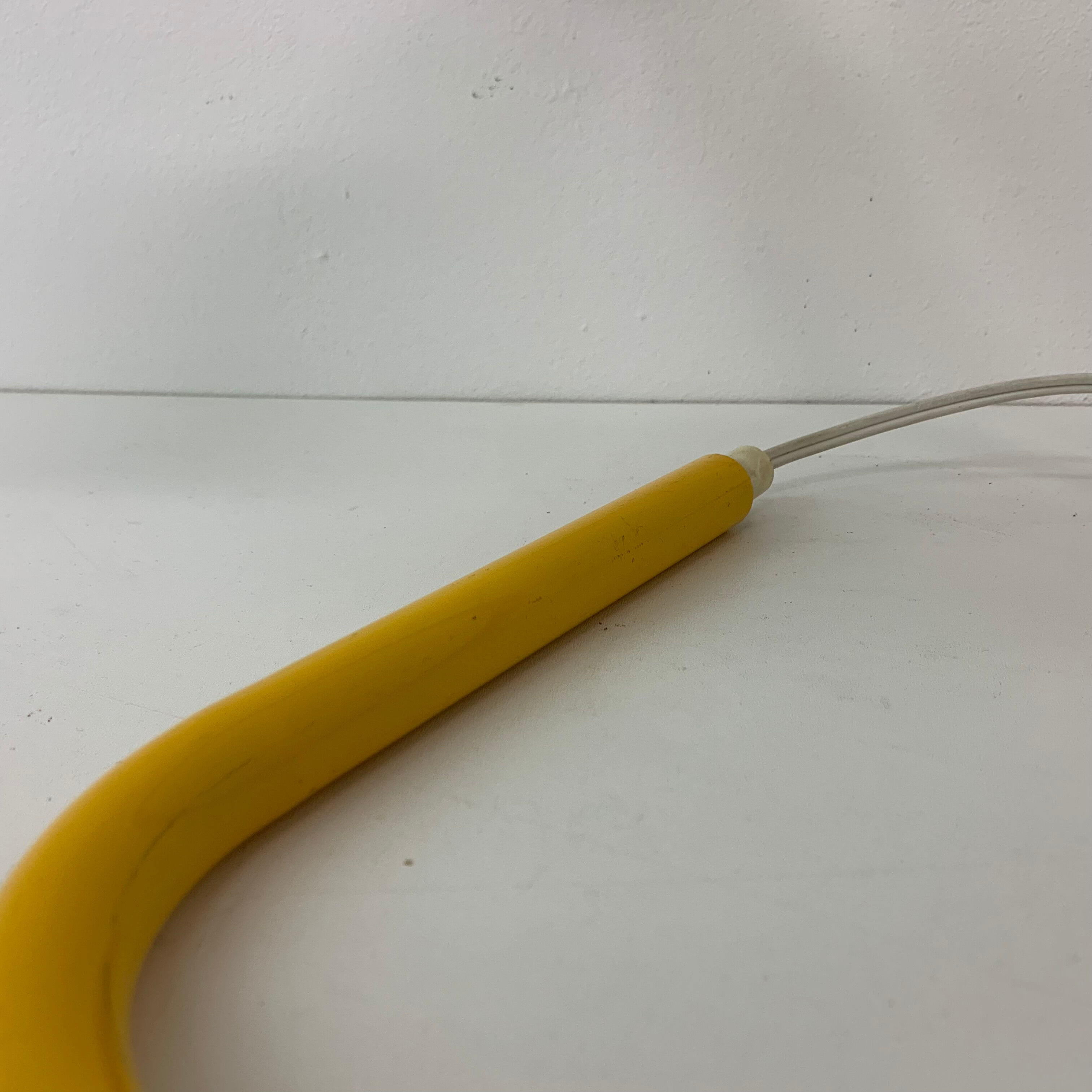 Mid-century design yellow tubular table lamp, 1970’s