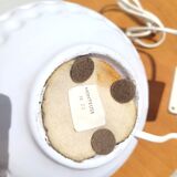 Vintage golf ball lamp base, white ceramic "Monteuse"