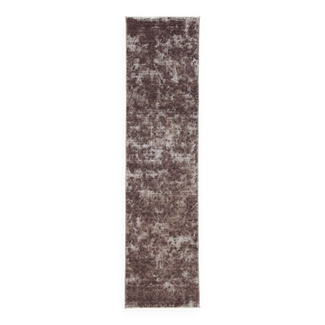 2x10 Soft Wool Dark Gray Turkish Vintage Runner Rug