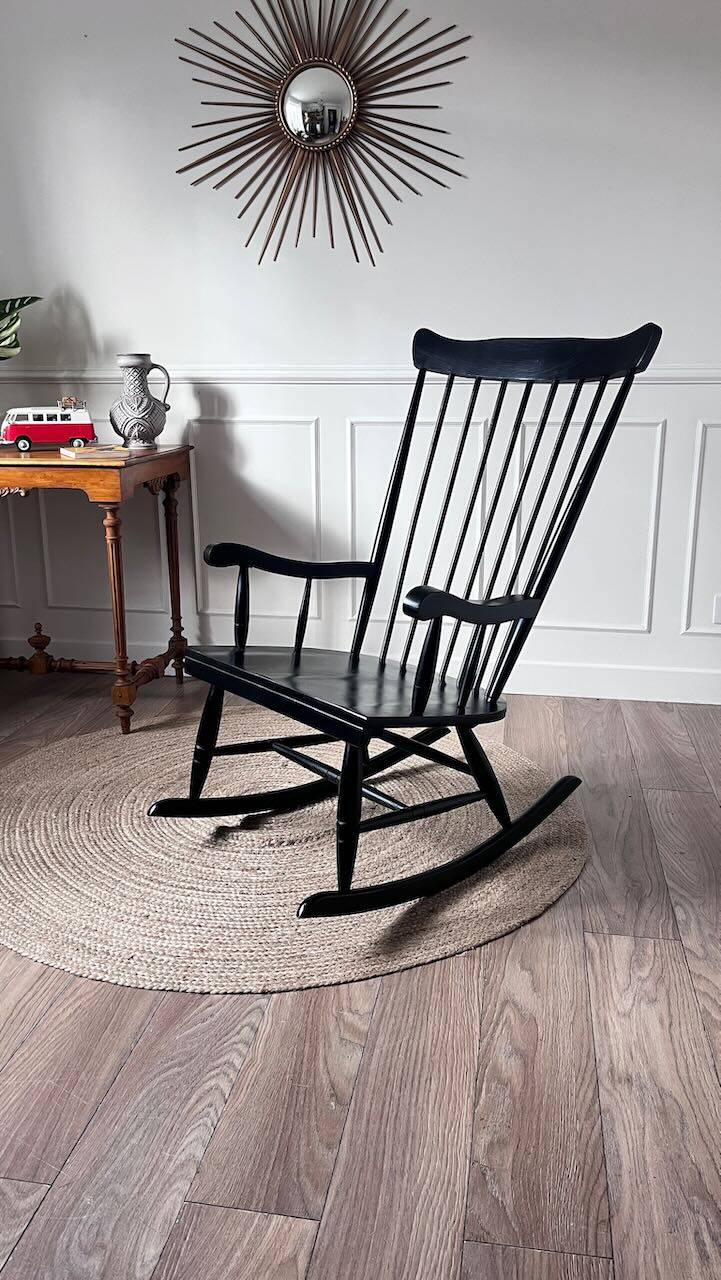 Rocking chair noir