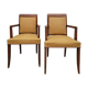 Pair of armchairs bridge era art deco walnut