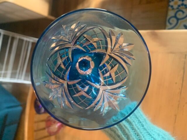 6 verres de couleurs saint Louis