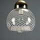 Vintage chrome metal suspension, Italian design from the 1970s.