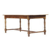 Table à manger en chêne antique de ferme française rustique