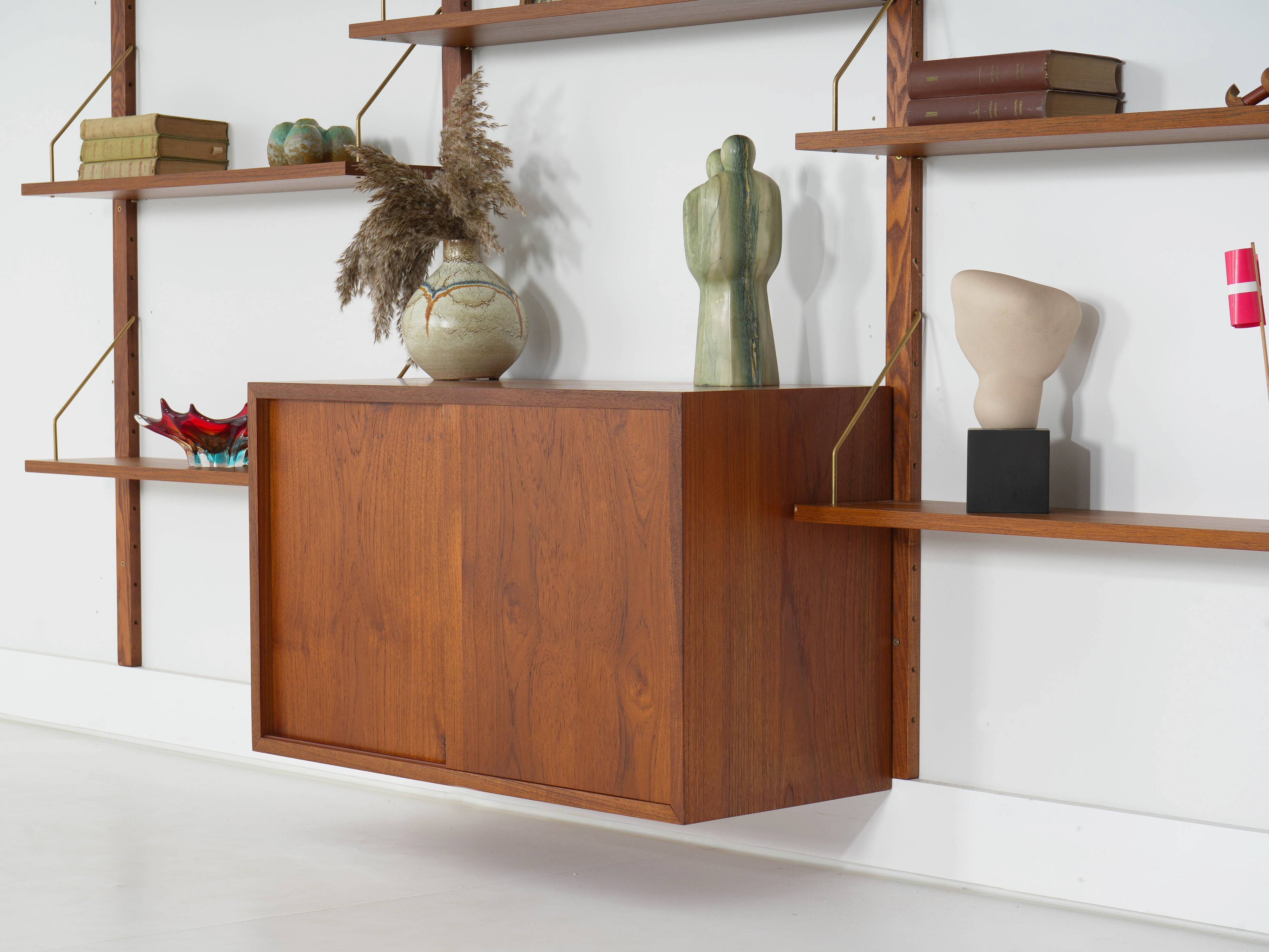 Teak modular shelving unit, Danish design, 1960s, made in Denmark