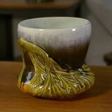 Numbered polychrome art nouveau ceramic planter, early 20th century