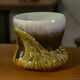 Numbered polychrome art nouveau ceramic planter, early 20th century