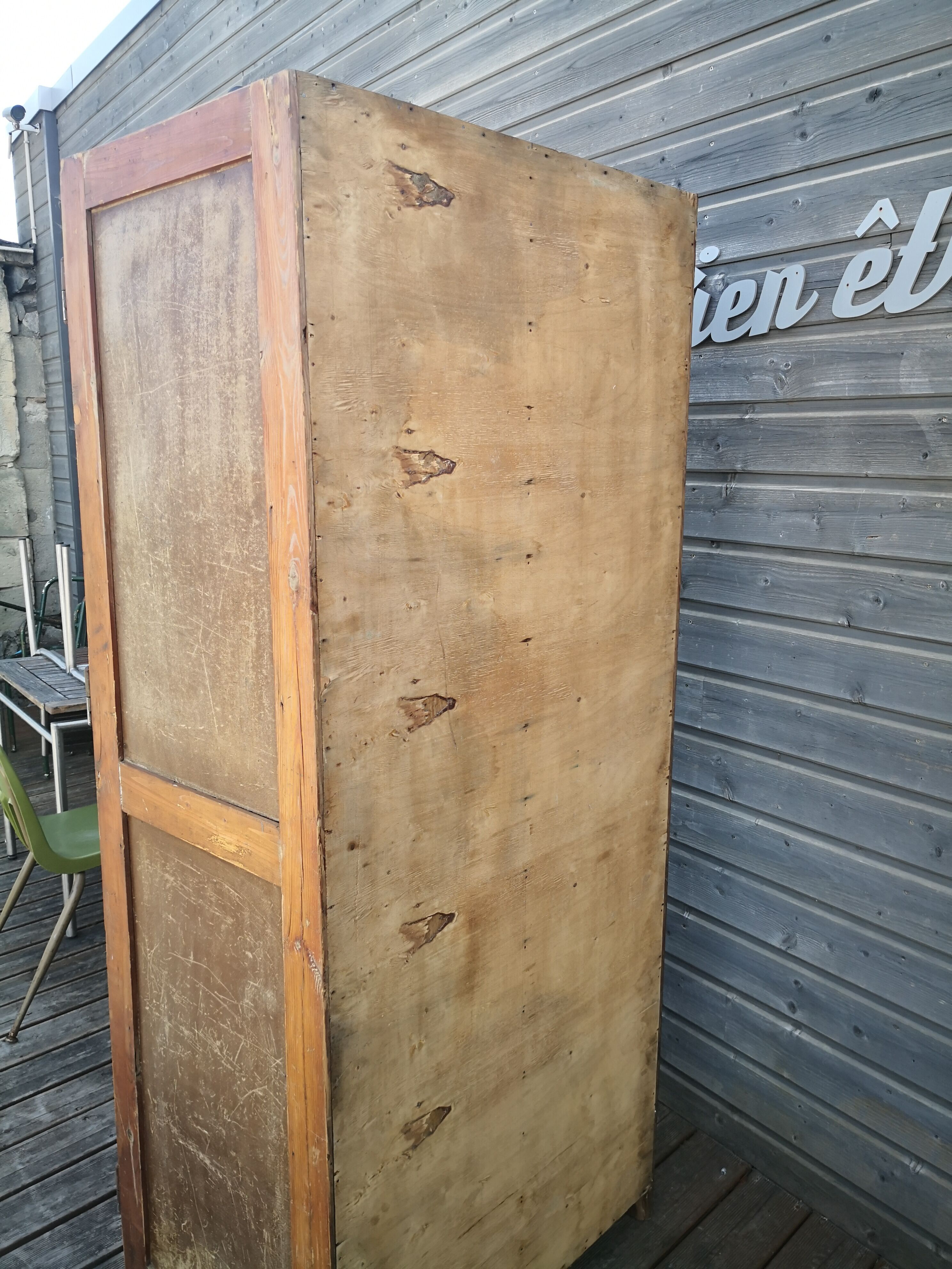 Coat rack cloakroom, Vintage wooden wardrobe