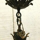 Louis xv style wrought iron chandelier twelve points of light xx century