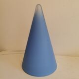 Table lamp made in France, model Teepee, in double-layer glass (clear and light blue)