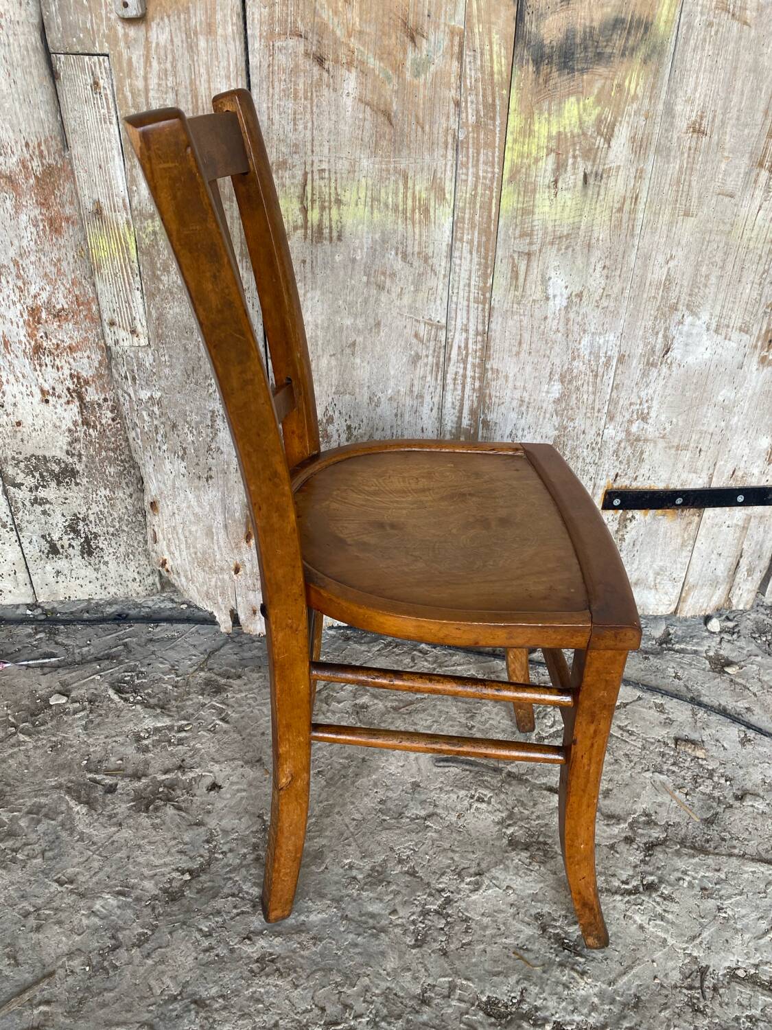 Vintage Luterma Bistro Chair Wood Thermoformed Seat #D801