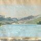 Painting "Mountain Lake", Pastel on paper, framed