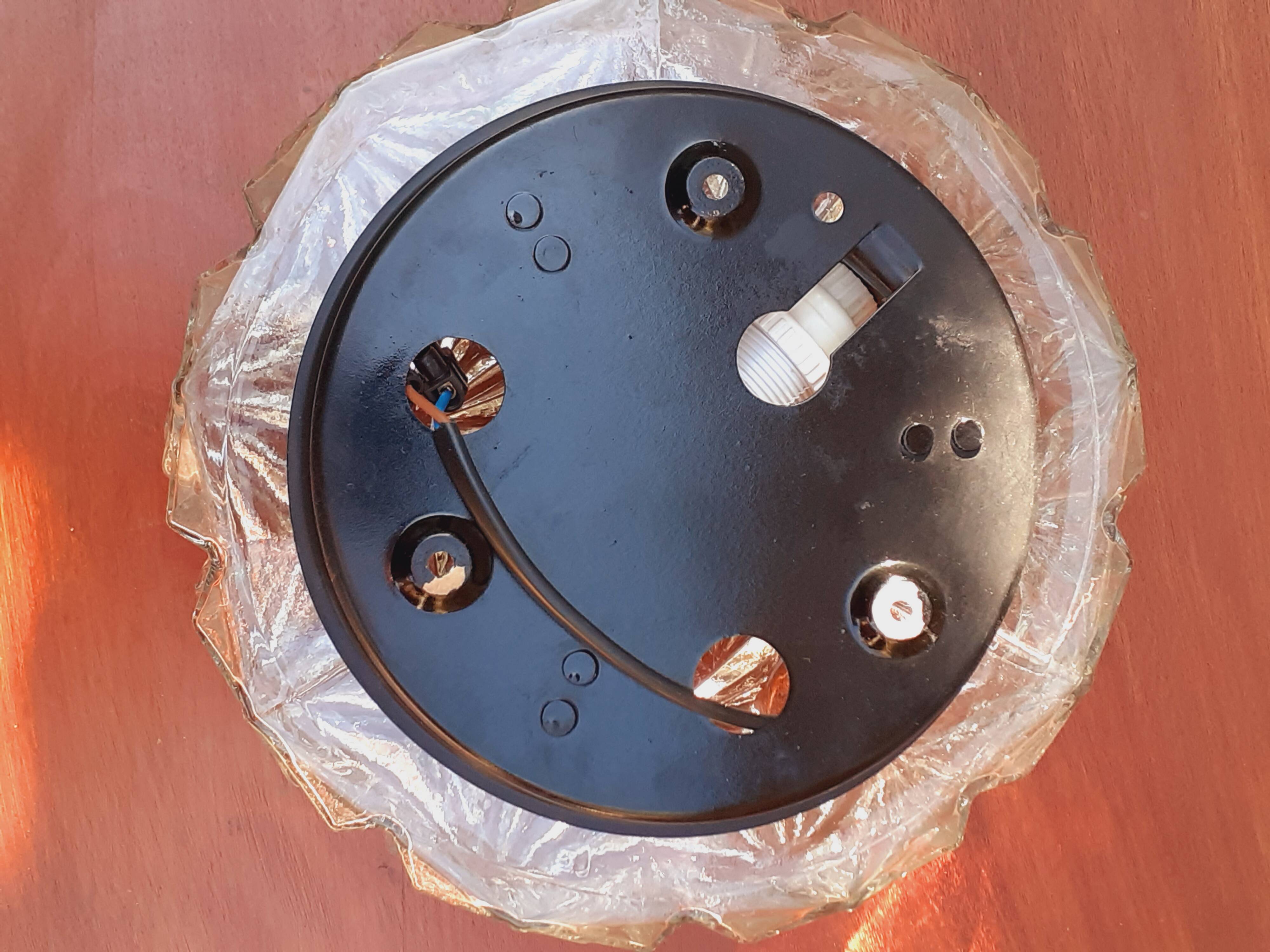 Moulded glass ceiling light from the 1960s.