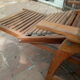 Chaise longue étirable en teck