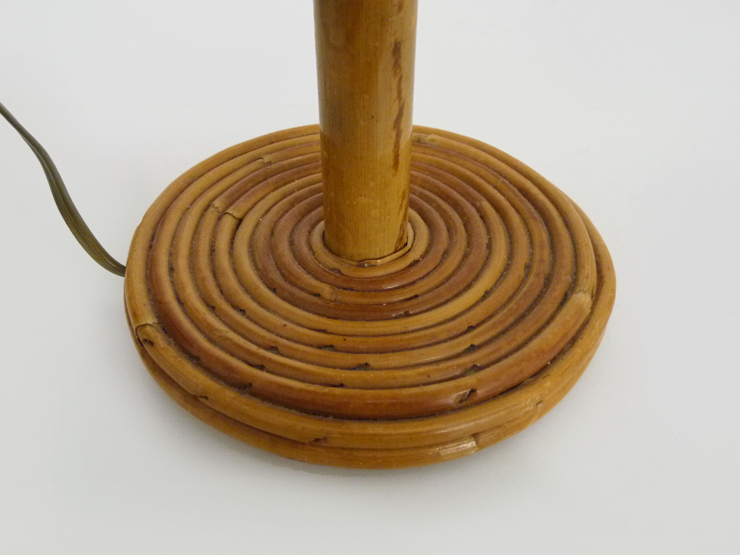 Rattan bedside lamp, 50s