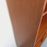 Modular vintage shelf bookcase in modern Scandinavian style in teak
