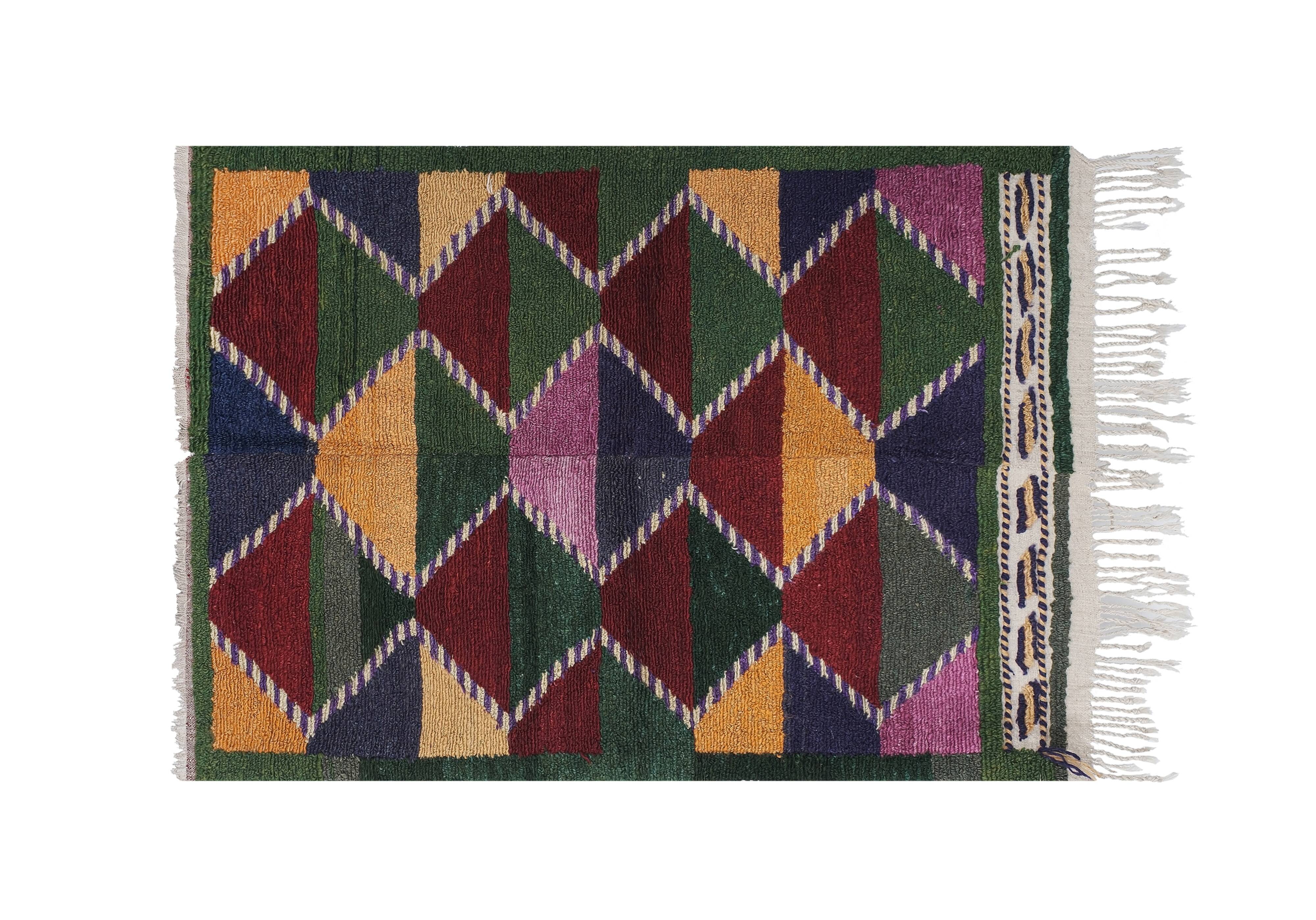 Vintage Turkish Oushak Rug Handwoven 108x150 cm