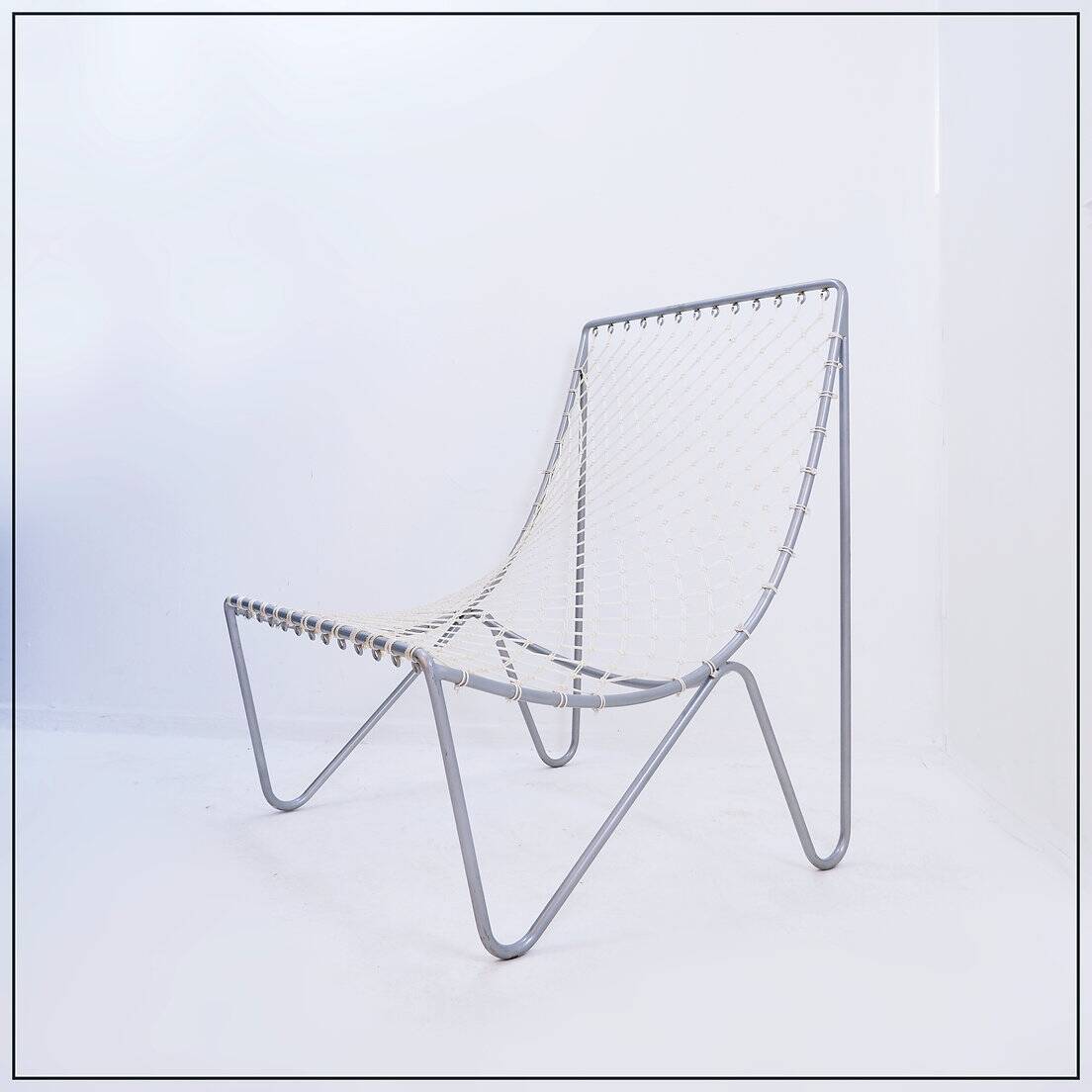 Vintage armchair - Metal and synthetic rope