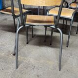 Six Mullca School Chairs 510 feet tapered