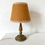 Golden brass table lamp
