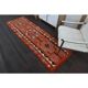 1970s Turkish Oushak Handmade Wool Cotton Orange Runner Rug 79x254