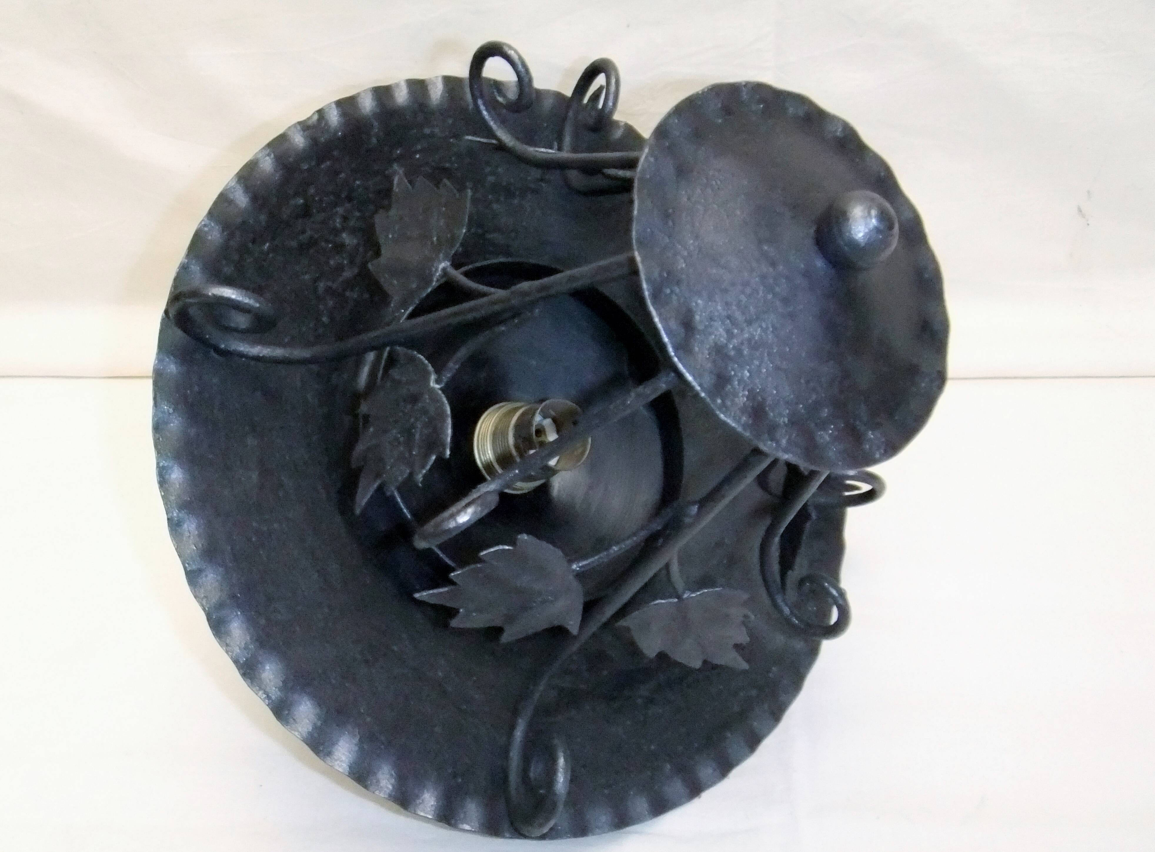 Vintage wrought iron pendant light