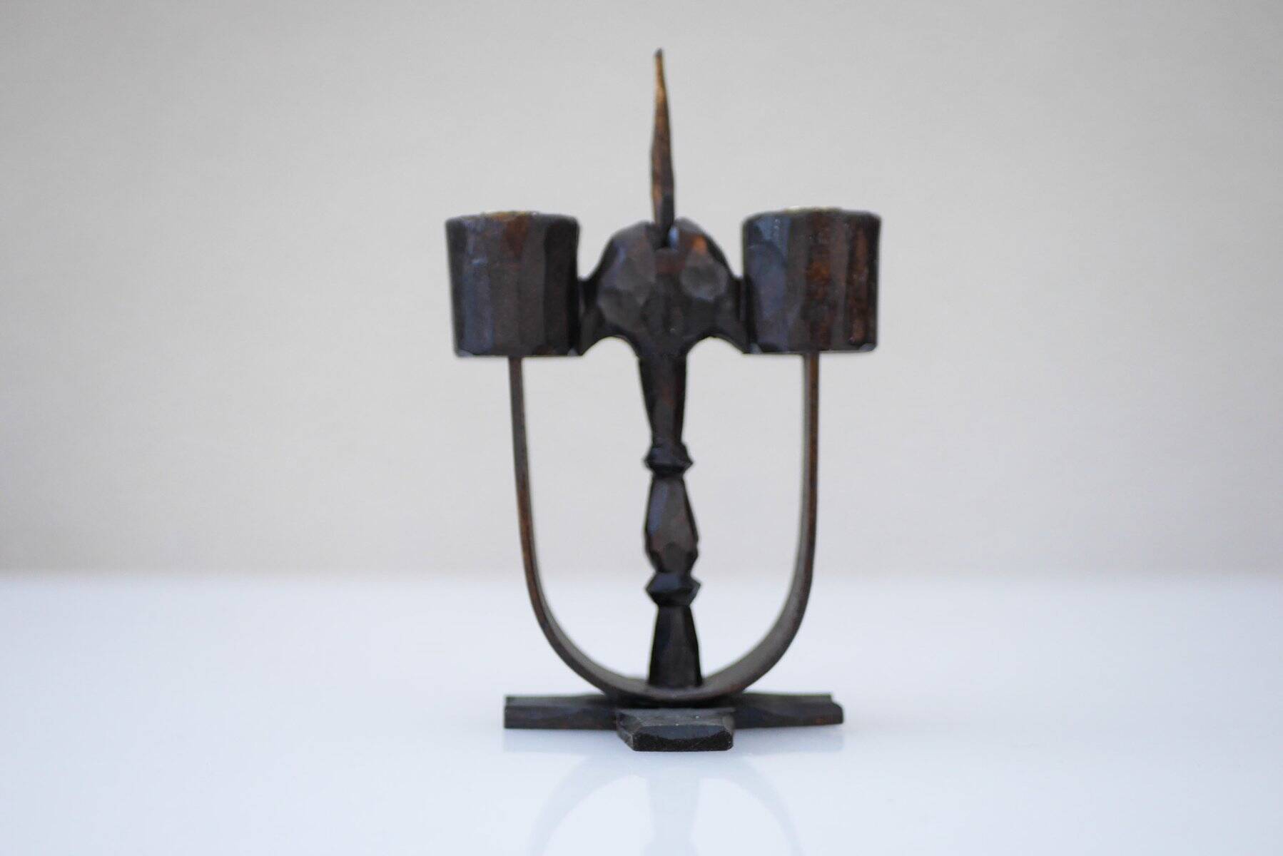 Swedish wooden candleholders from Taserud, 1955, set of 2