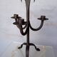 Brutalist wrought iron candle holder ep 1940/50