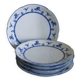5 assiettes en porcelaine asiatique