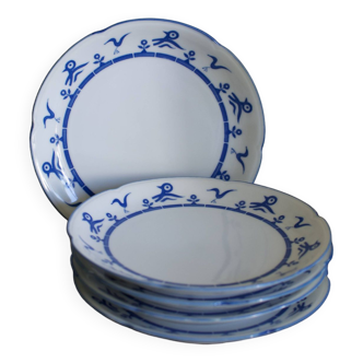 5 Asian porcelain plates