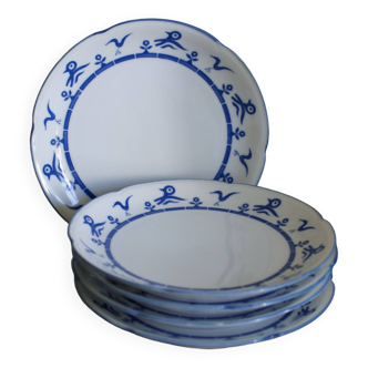 5 assiettes en porcelaine asiatique