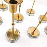 Set of 8 Scandinavian candlesticks Gunnar Ander for Ystad Metall 1960