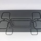 Table à manger italienne en verre fumé par Giotto Stoppino, années 70